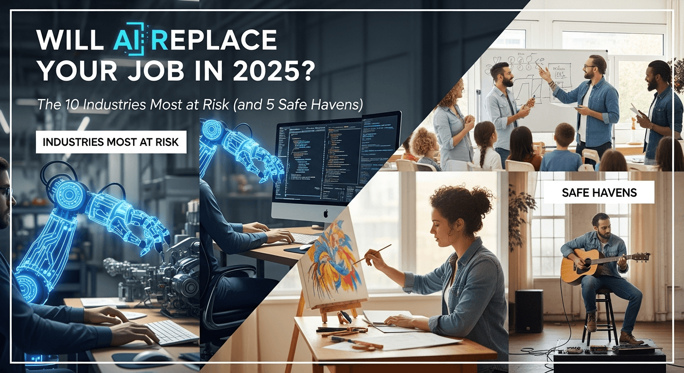 Will AI Replace Your Job in 2025? The 10 Industries Most at Risk (and 5 Safe Havens)