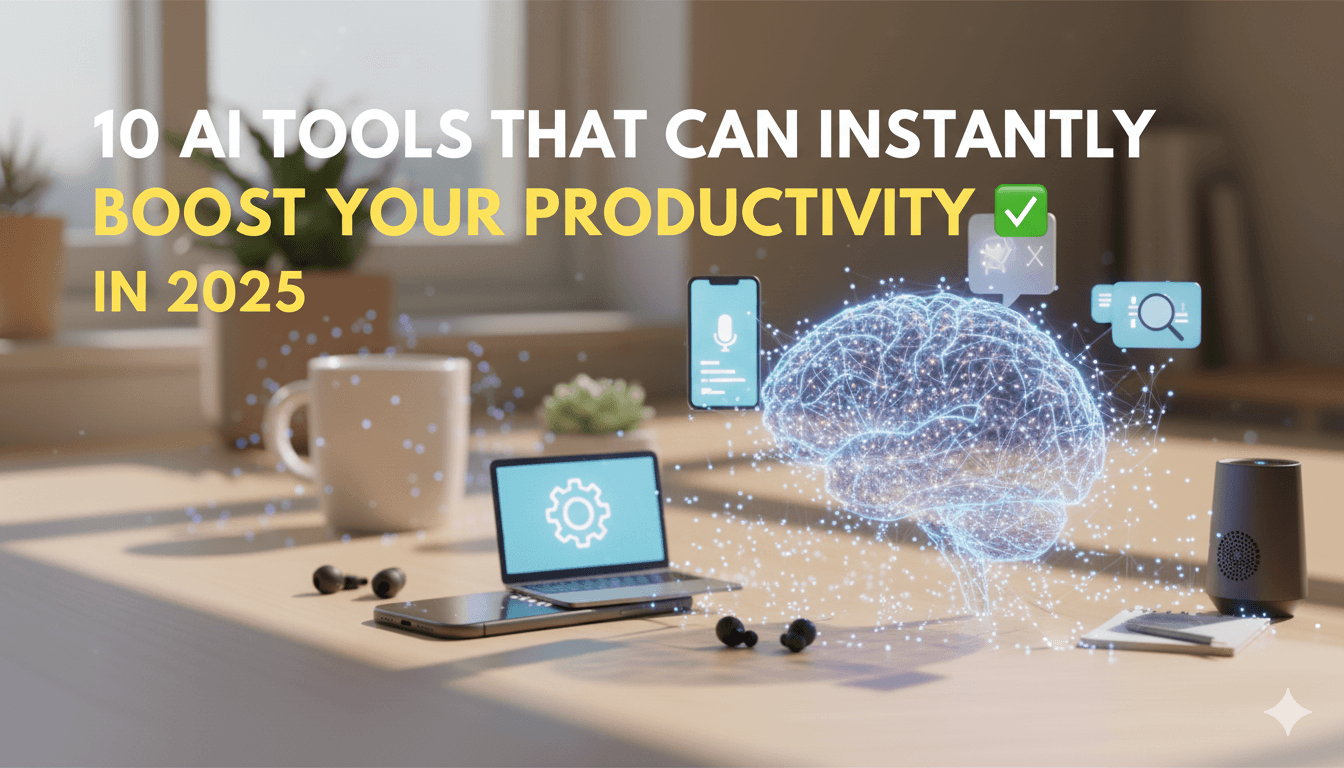 10 AI Tools That Can Instantly Boost Your Productivity in 2025
